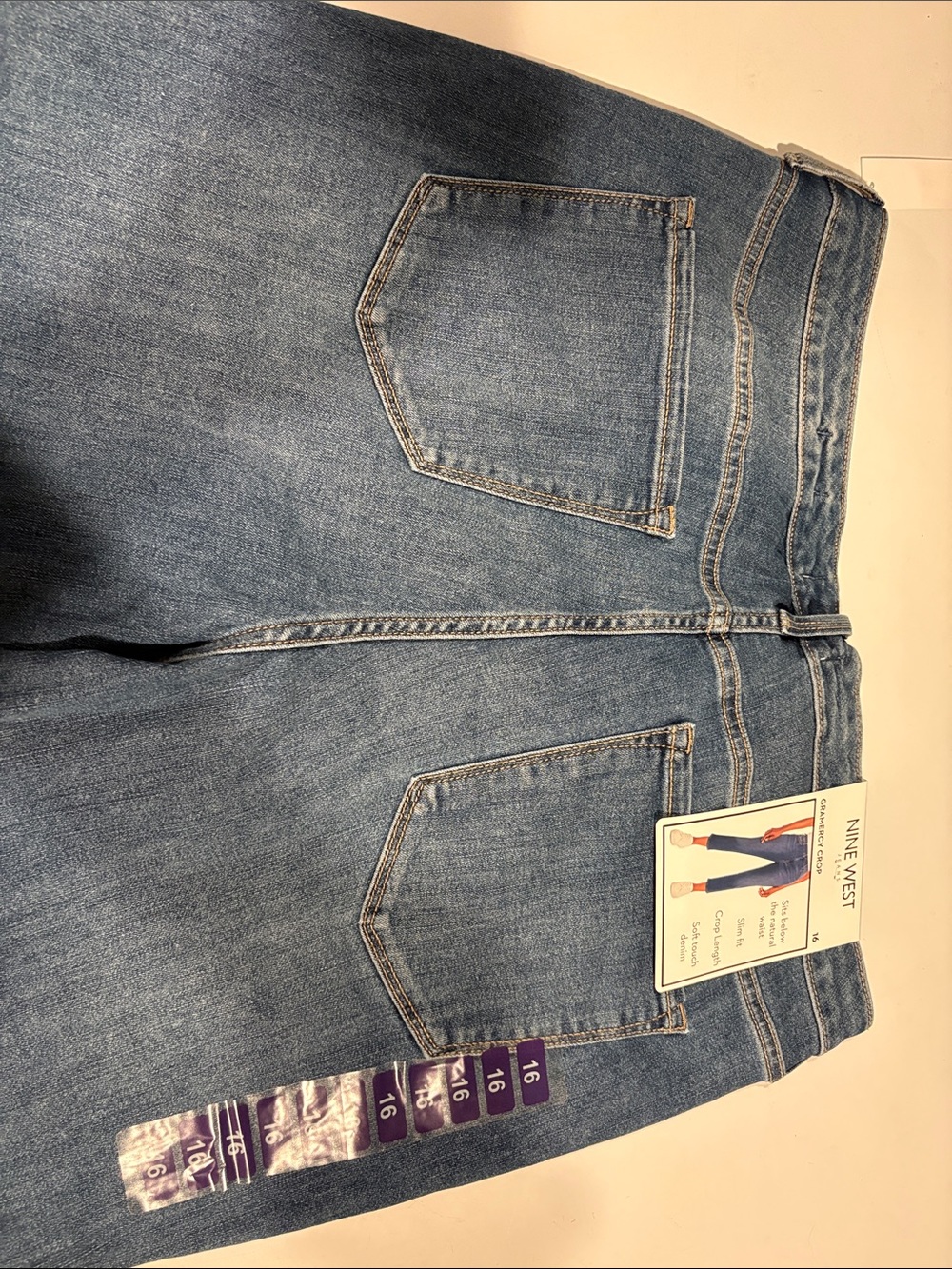Nine West Women's Ankle Jeans in Medium Blue Wash